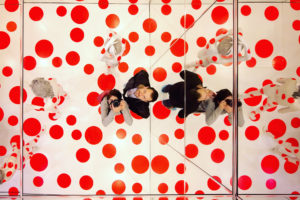 repetitive vision exhibit by yayoi kusama at mattress factory in pittsburgh, pennsylvania, photographed by jamie bannon photography.