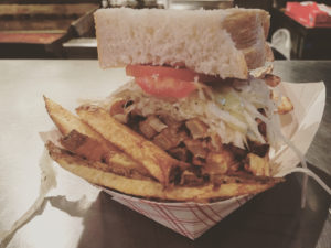the famous primanti bros sandwich in pittsburgh, pennsylvania, photographed by jamie bannon photography.