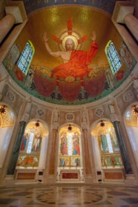 interior of the basilica of the national shrine of the immaculate conception in washington, d.c., photographed by jamie bannon photography.