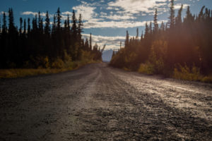 the dirt road to mccarthy, alaska, photographed by jamie bannon photography.