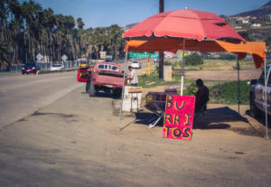 roadside burrito stand, baja california, mexico, photographed by jamie bannon photography.