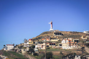 christ of the sacred heart giant jesus statue in baja california, mexico, photographed by jamie bannon photography.