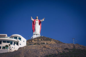 christ of the sacred heart giant jesus statue in baja california, mexico, photographed by jamie bannon photography.