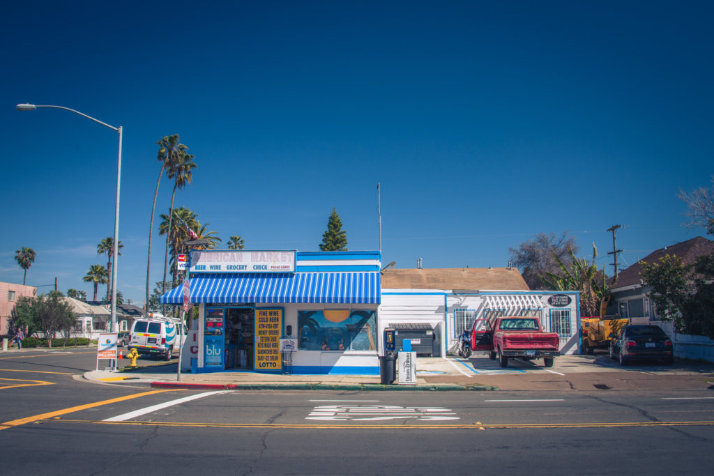 a corner market in san diego, california, photographed by jamie bannon photography.