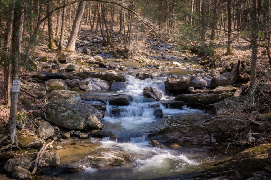 kent falls waterfall in connecticut, photographed by jamie bannon photography.