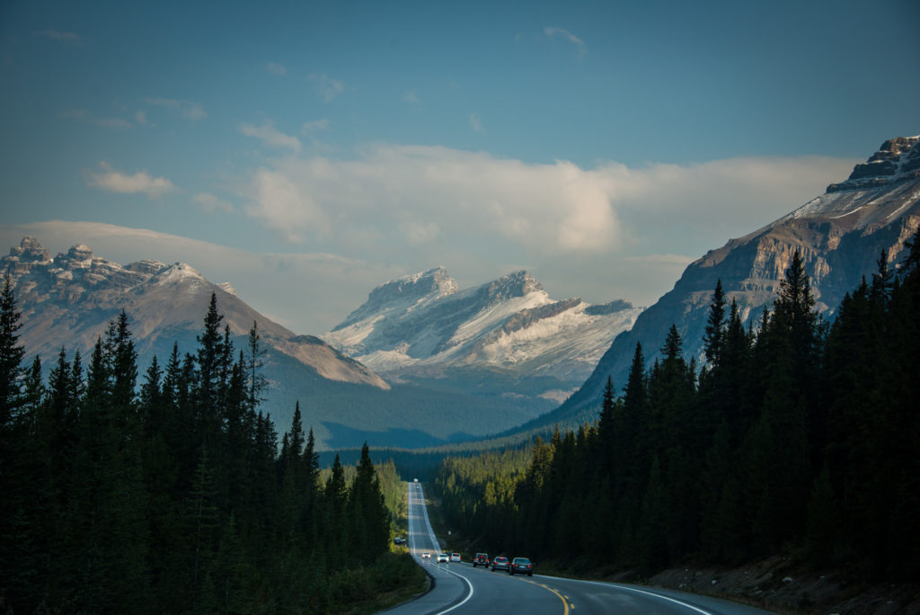 the icefields parkway through banff and jasper national parks in alberta, canada, photographed by jamie bannon photography.