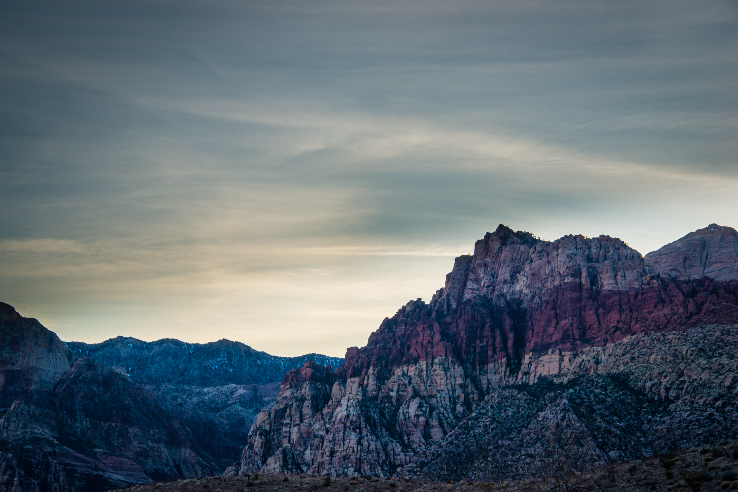 sunset at red rock canyon, nevada, photographed by jamie bannon photography.